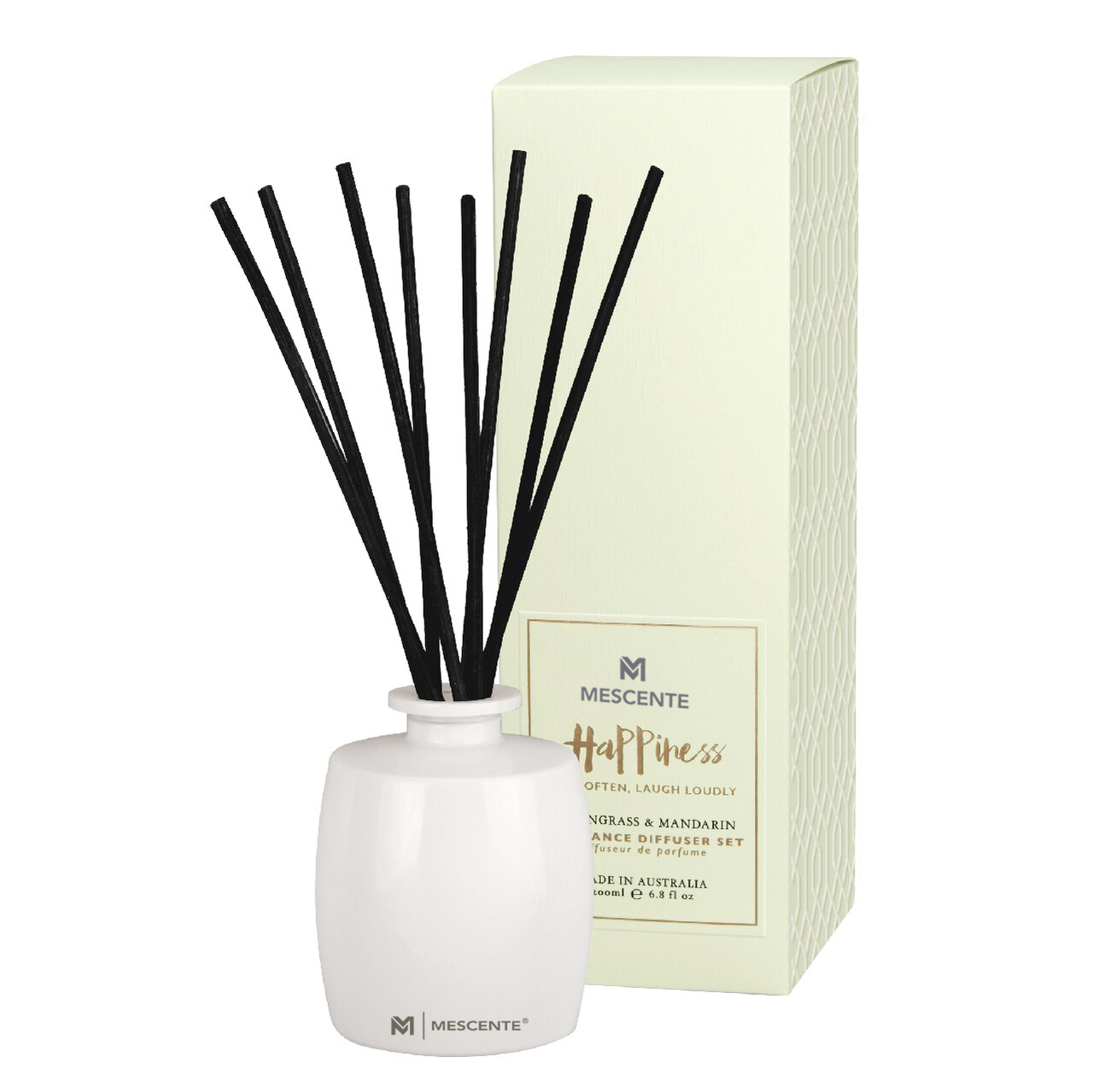 Buidéal Mór Gloine M&Scent Bunriachtanais Baile Bronntanas Giolcach Diffuser Aroma Lorg Le Bataí RatánComment