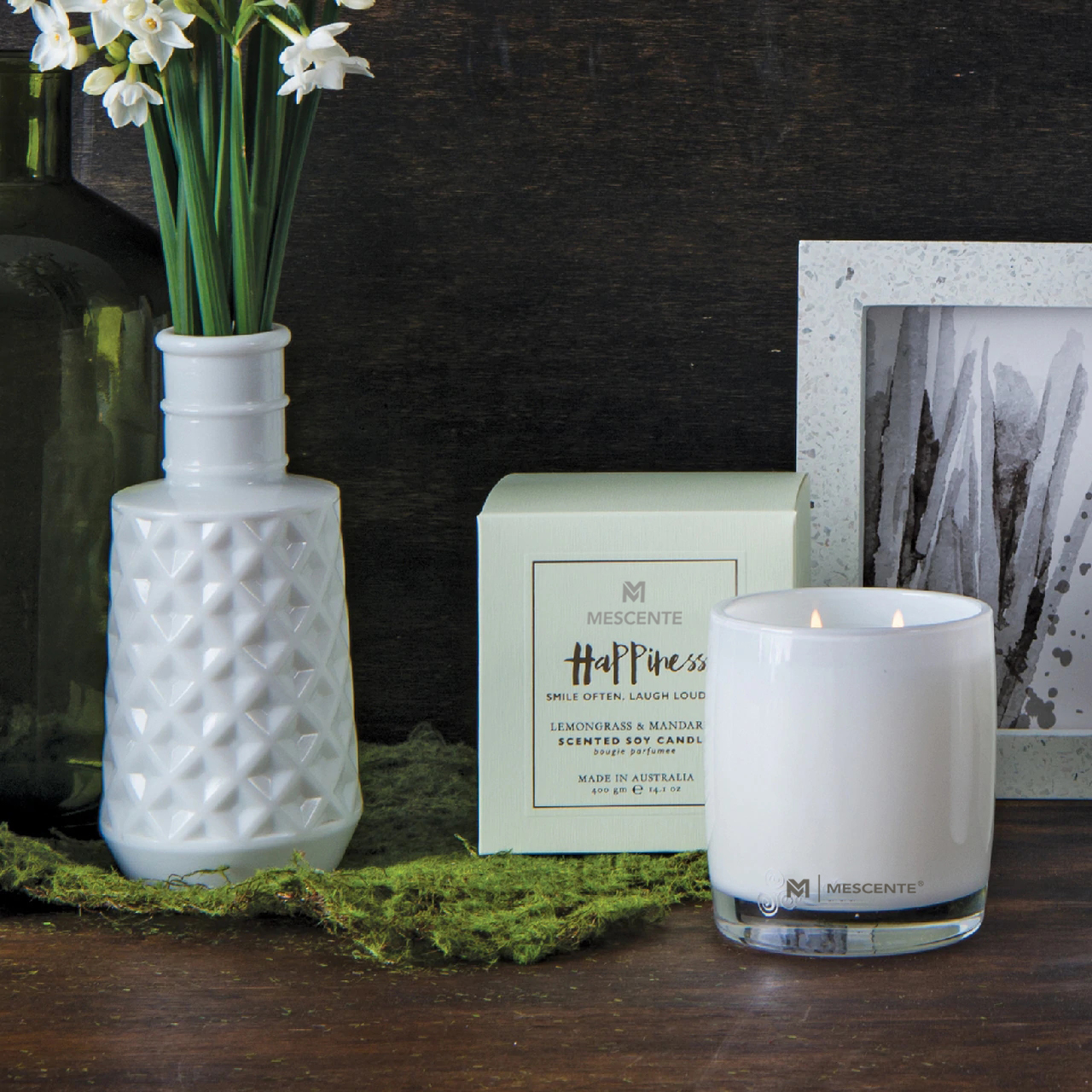 Buidéal Mór Gloine M&Scent Bunriachtanais Baile Bronntanas Giolcach Diffuser Aroma Lorg Le Bataí RatánComment