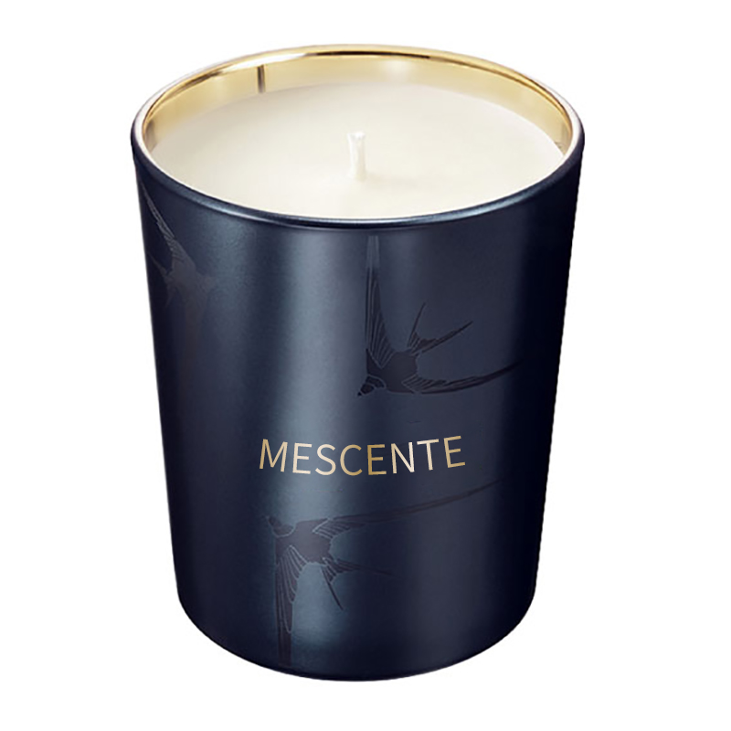 M & Boladh Sealbhóir Gloine Só Lámhdhéanta Colún Coinnle Vanilla Scented Le Criostail