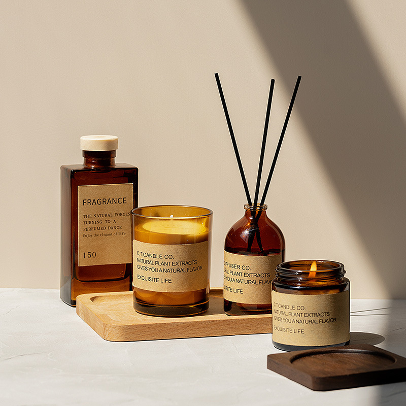 M&Scent diffuser giolcach tí decor só agus coinneal cumhra socraithe le pacáistiú bosca