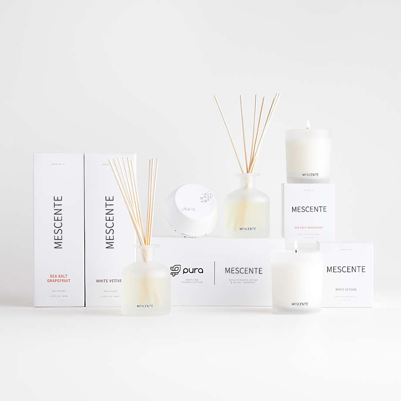 Lipéad príobháideach só M&Scent bronntanas difuser giolcach aroma dath corcra socraithe le bosca