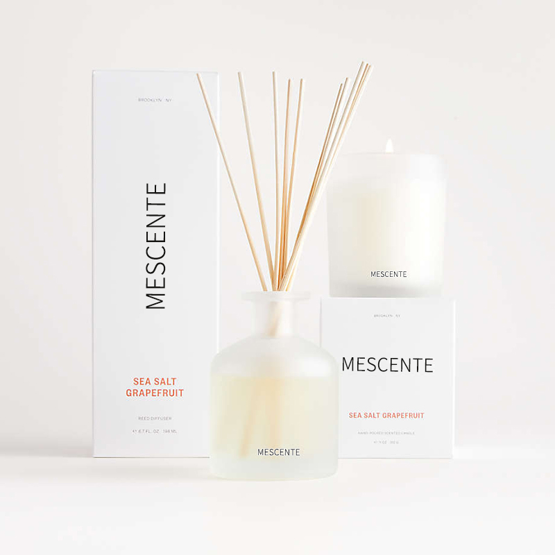 Lipéad príobháideach só M&Scent bronntanas difuser giolcach aroma dath corcra socraithe le bosca
