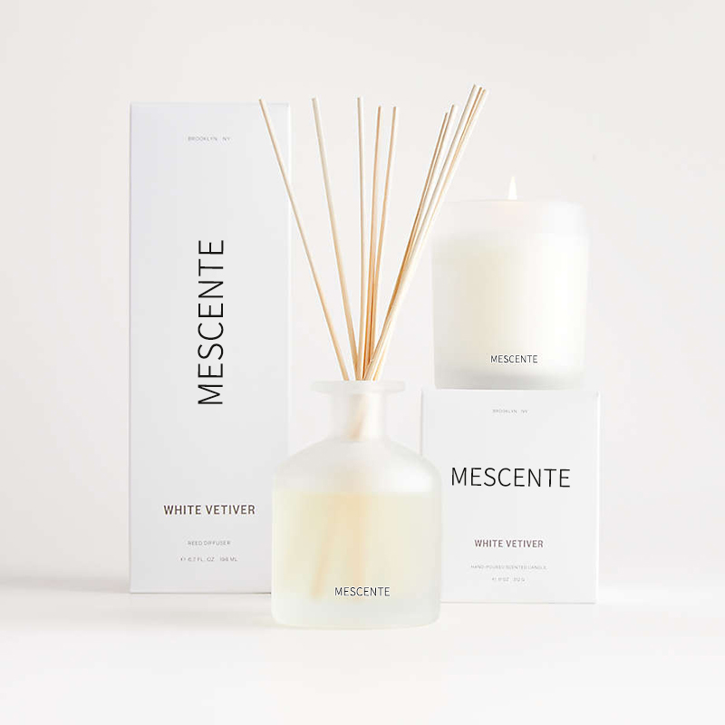 M&Scent mórdhíola só lipéad príobháideach coinnle céir soighe le bosca