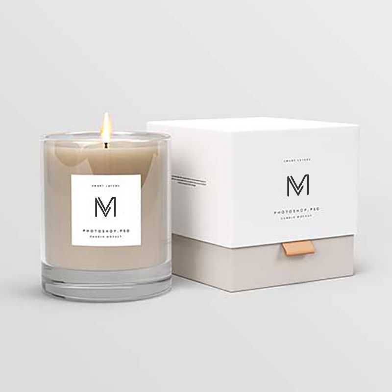 Monarcha mórdhíola M&Scent só go díreach lipéad príobháideach coinnle céir soighe cumhra le bosca ar an mórchóir