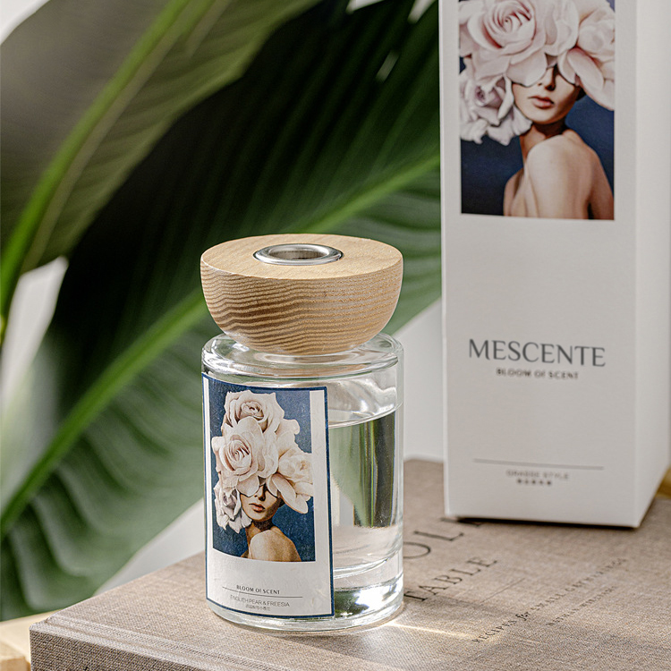 Leagan diffuser giolcach bata buidéal gloine mórdhíola M&Scent le stopallán