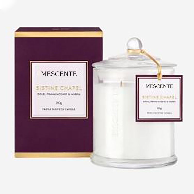 Lipéad Príobháideach Saincheaptha Só Mórdhíola M&Scent Próca cruinneachán na Nollag Coinnle Soighe Scented Le clúdach