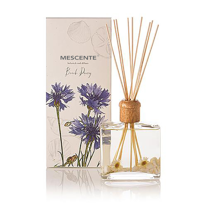Mórdhíol Só Ardchaighdeáin Saincheaptha Lipéad Príobháideach Flower Sola Wood Aroma Reed Diffuser Le Bosca