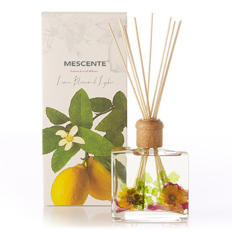 Mórdhíol Só Ardchaighdeáin Saincheaptha Lipéad Príobháideach Flower Sola Wood Aroma Reed Diffuser Le Bosca