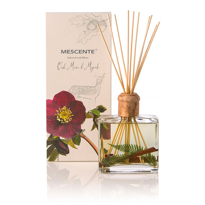 Mórdhíol Só Ardchaighdeáin Saincheaptha Lipéad Príobháideach Flower Sola Wood Aroma Reed Diffuser Le Bosca