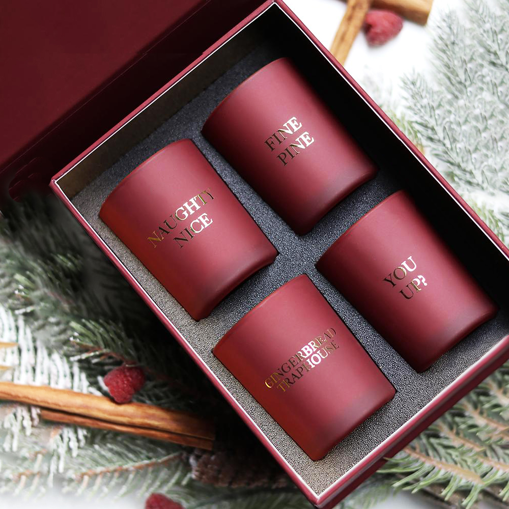 M&Scent só lipéad príobháideach decor baile maisiúchán coinneal cumhra sraith bronntanas coinneal de 4