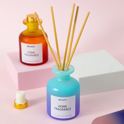 Mórdiol Buidéal Gloine Uathúil Cumhráin Bláthanna Giolcach Diffuser Ola Athlíon Le Boscaí Pacáistithe Bronntanais