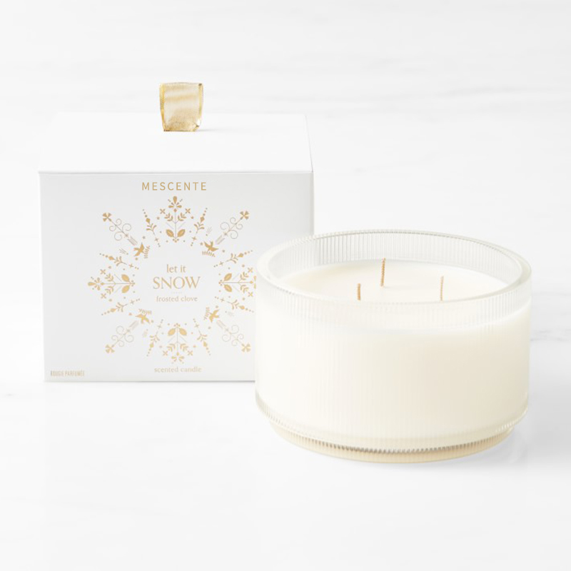 M&Scent Lógó Déanta Saincheaptha Soiléire Orgánach Coinnle Soighe Scented Lipéad Príobháideach I bPróca Gloine