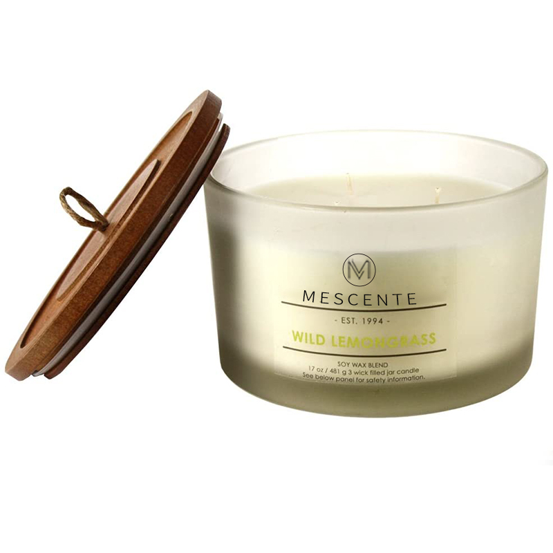 M&Scent Sealbhóirí Gloine Lipéad Príobháideach Saincheaptha Mórdhíola Coinnle cumhraithe le Criostail i mBulc