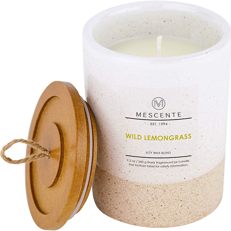 M&Scent Sealbhóirí Gloine Lipéad Príobháideach Saincheaptha Mórdhíola Coinnle cumhraithe le Criostail i mBulc