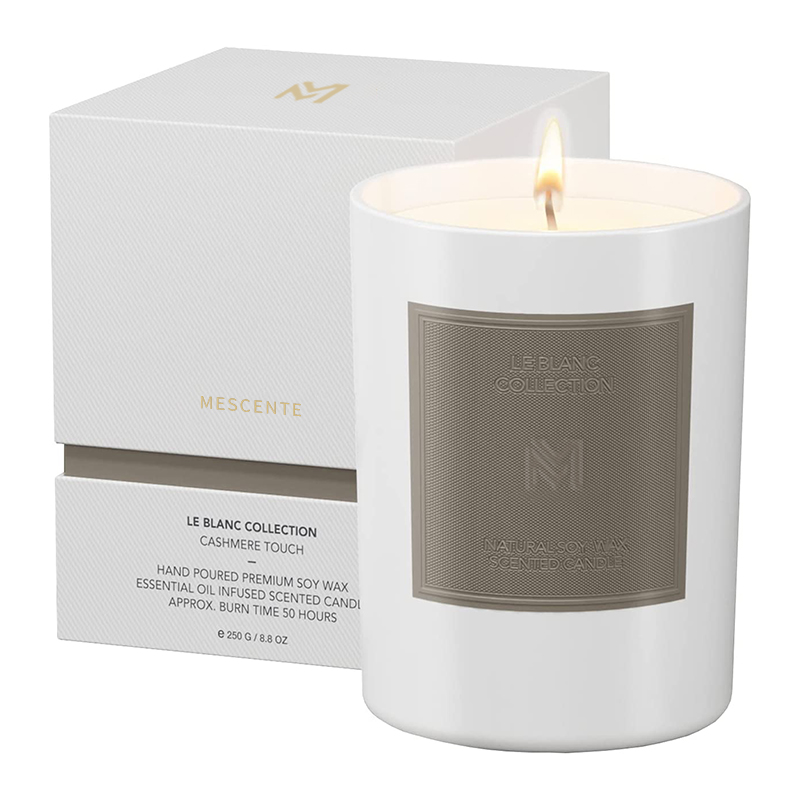 M&Boladh Mórdhíola Próca Gloine Dubh Só an Chustaim Na Nollag Socraithe Coinnle Céir Soighe Aromatherapy