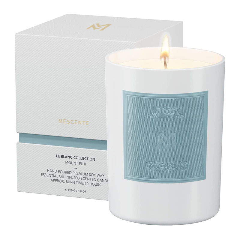 M&Boladh Mórdhíola Próca Gloine Dubh Só an Chustaim Na Nollag Socraithe Coinnle Céir Soighe Aromatherapy