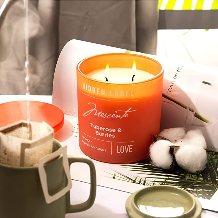 Lipéad Príobháideach só Mórdhíola M&Scent Prócaí Dubha Coinnle Céir Soighe Scented Le Criostail