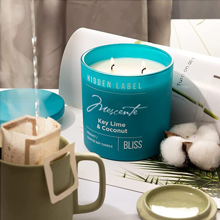 Lipéad Príobháideach só Mórdhíola M&Scent Prócaí Dubha Coinnle Céir Soighe Scented Le Criostail
