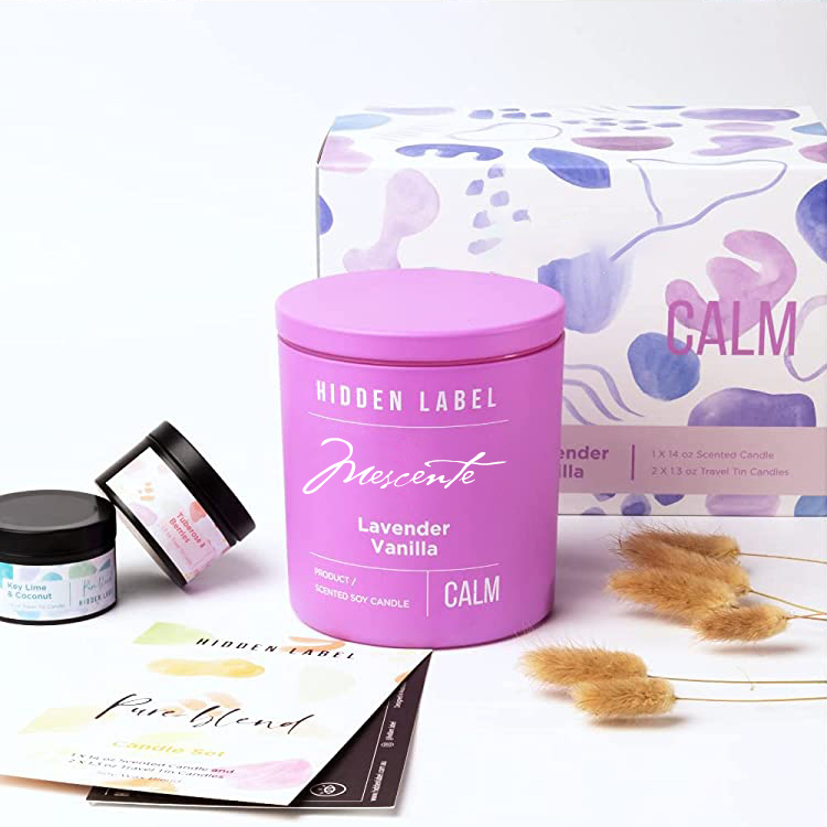 Lipéad Príobháideach só Mórdhíola M&Scent Prócaí Dubha Coinnle Céir Soighe Scented Le Criostail