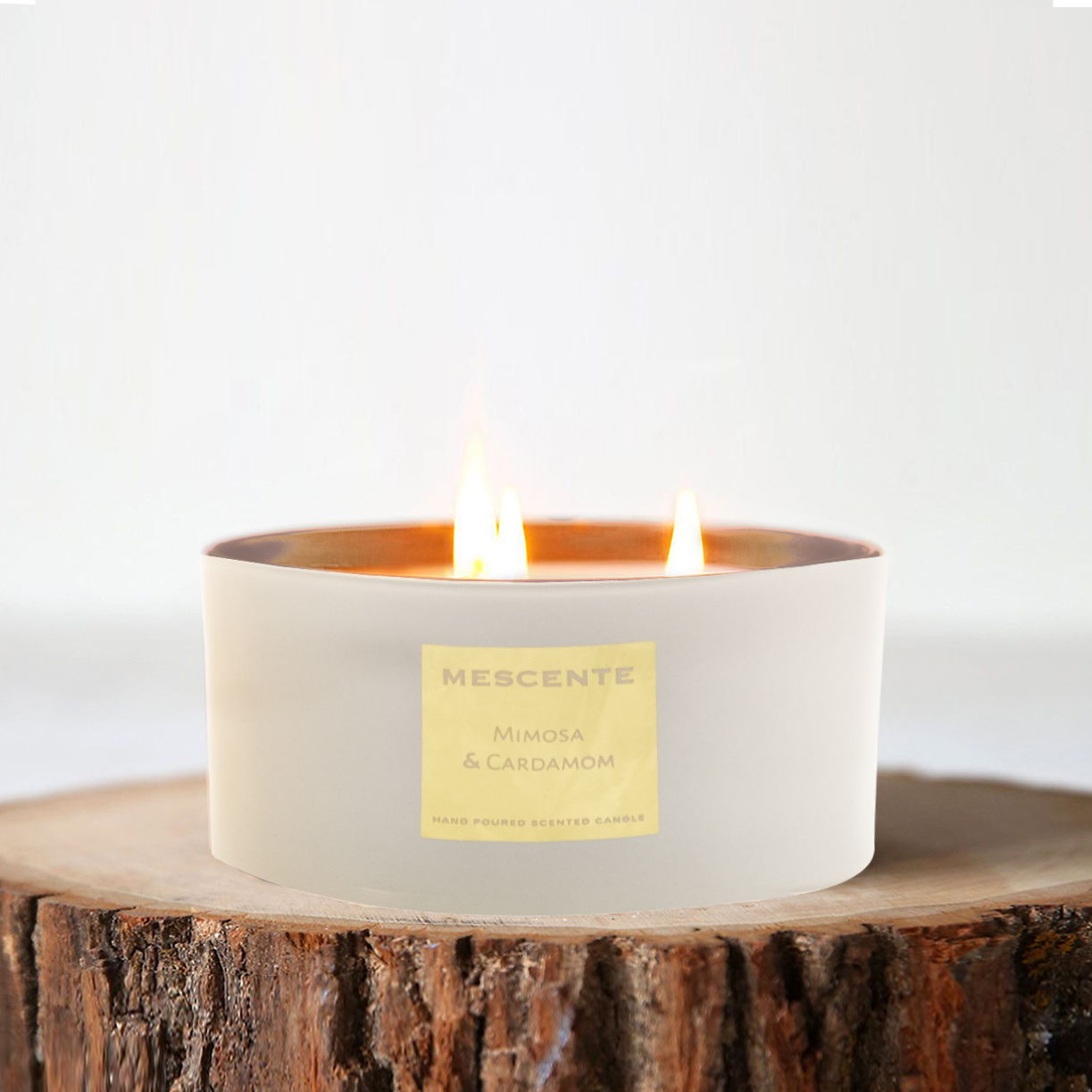 M&Scent cumhartheiripe maisiúil mórdhíola 3 wick seit bronntanas coinneal pailme cnó cócó