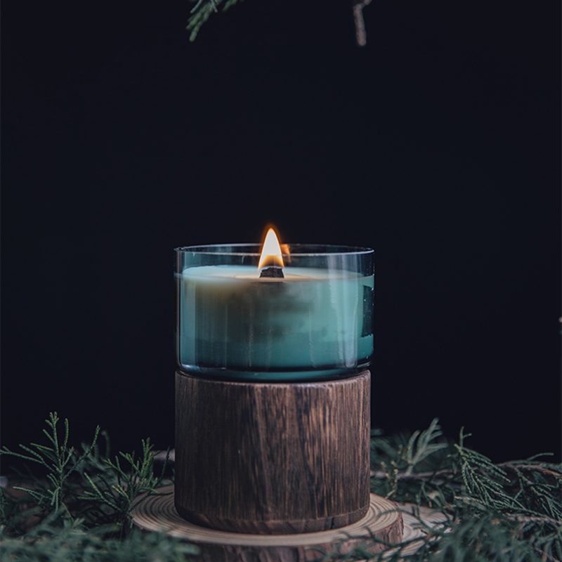M&Scent prócaí gloine saincheaptha mór-ordú coinneal céir soighe le criostail