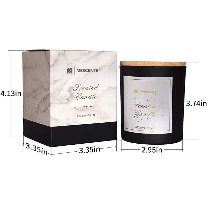 M&Scent Lógó Saincheaptha Buidéal Gloine Criostail Mini Babhta Caife Coinnle Céir Soighe Láidir le Bosca ina Bhulc