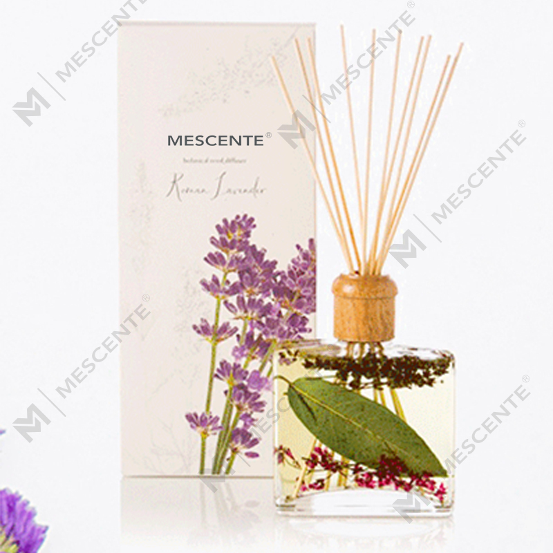 Mórdhíol Só Ardchaighdeáin Saincheaptha Lipéad Príobháideach Flower Sola Wood Aroma Reed Diffuser Le Bosca
