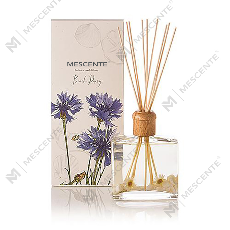 Mórdhíol Só Ardchaighdeáin Saincheaptha Lipéad Príobháideach Flower Sola Wood Aroma Reed Diffuser Le Bosca