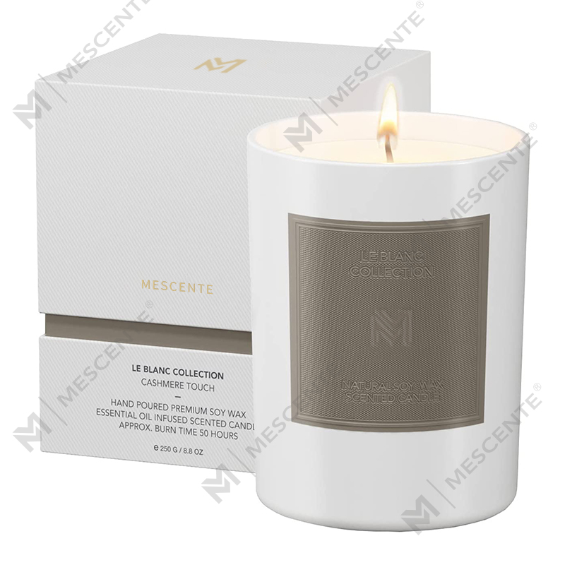 M&Scent Scent Mórdhíola Próca Gloine Dubh Só an Chustaim Na Nollag Socraithe Coinnle Céir Soighe Aromatherapy