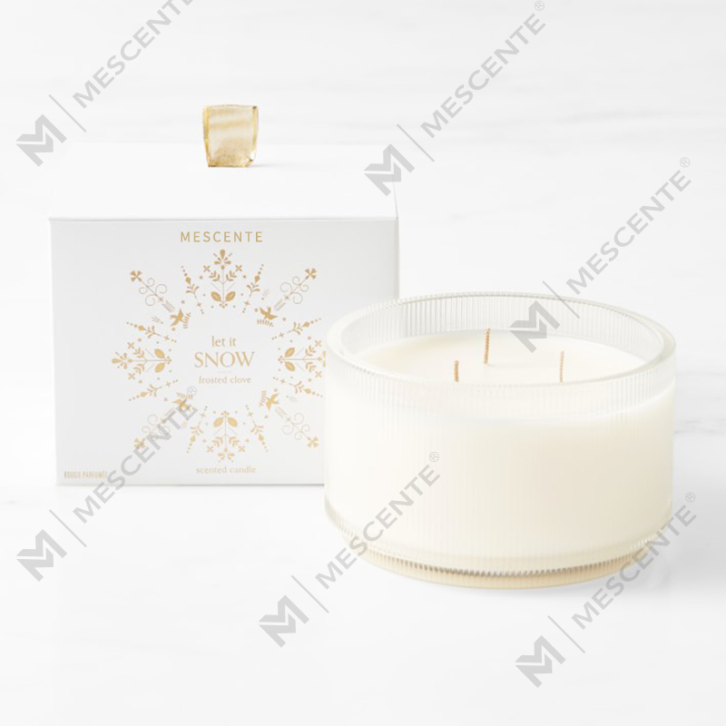 M&Scent Custom Made Lógó Homemade Soiléire Orgánach Coinnle Soighe Scented Lipéad Príobháideach I bPróca Gloine