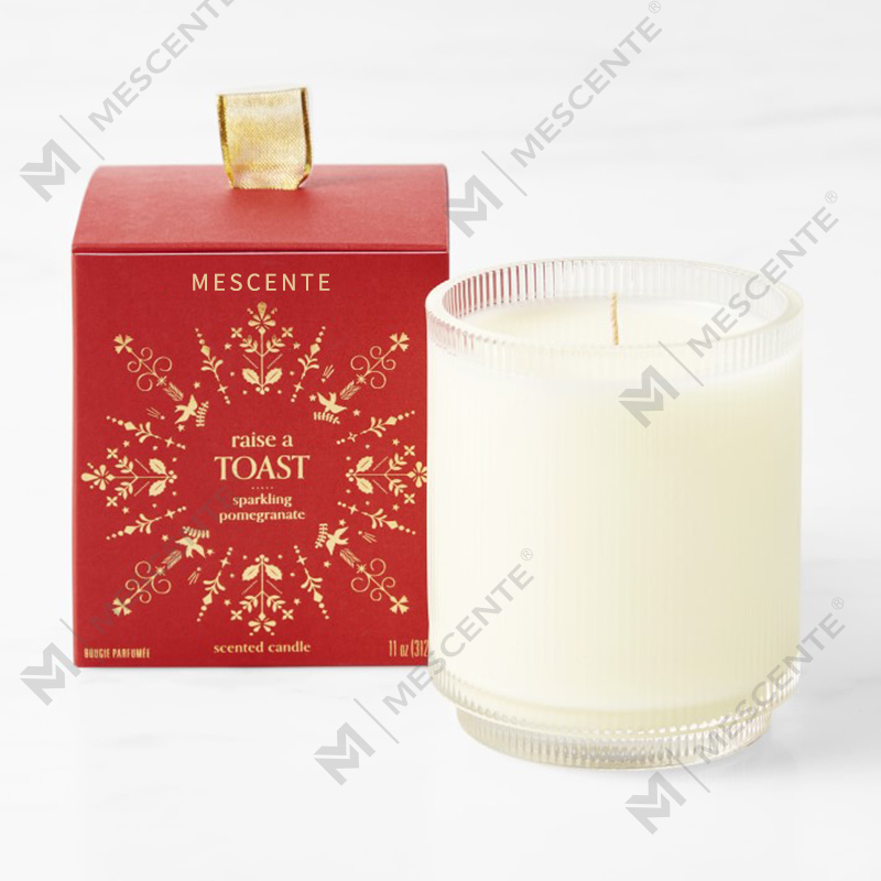 M&Scent Custom Made Lógó Homemade Soiléire Orgánach Coinnle Soighe Scented Lipéad Príobháideach I bPróca Gloine