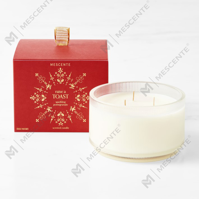 M&Scent Custom Made Lógó Homemade Soiléire Orgánach Coinnle Soighe Scented Lipéad Príobháideach I bPróca Gloine