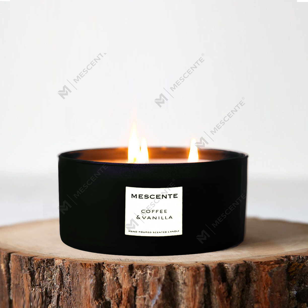 M&Scent cumhartheiripe maisiúil mórdhíola 3 wick seit bronntanas coinneal cnó cócó pailme scented
