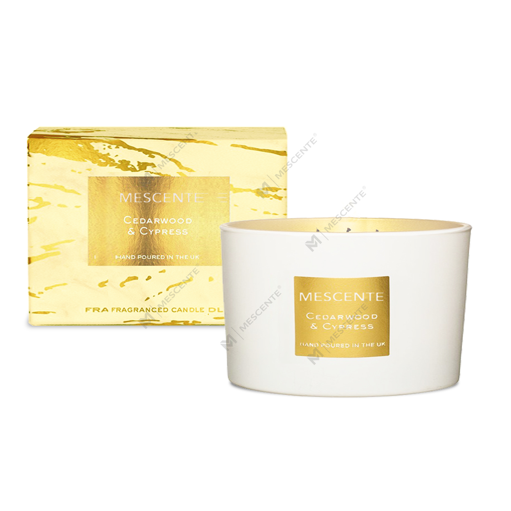 M&Scent cumhartheiripe maisiúil mórdhíola 3 wick seit bronntanas coinneal cnó cócó pailme scented