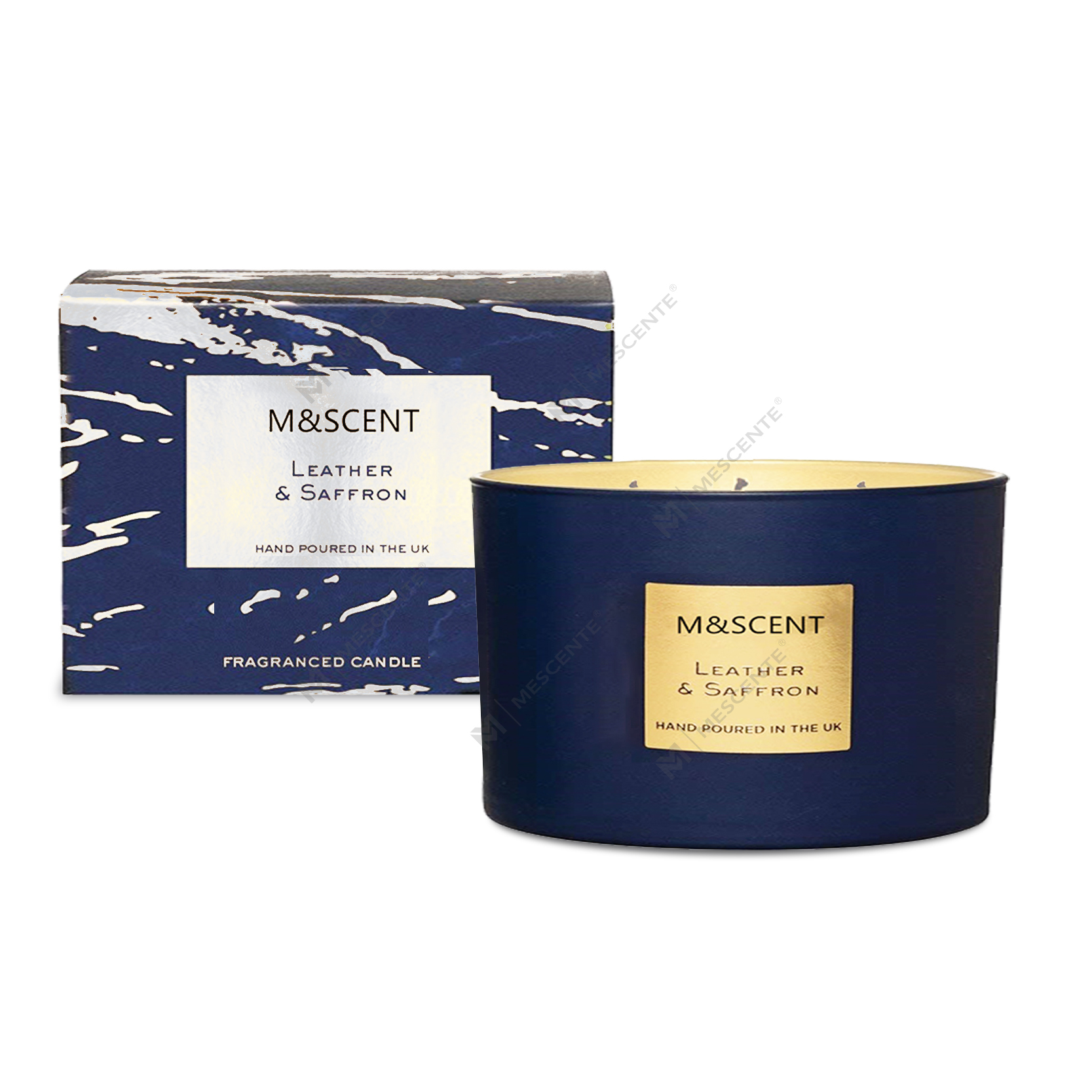 M&Scent cumhartheiripe maisiúil mórdhíola 3 wick seit bronntanas coinneal cnó cócó pailme scented