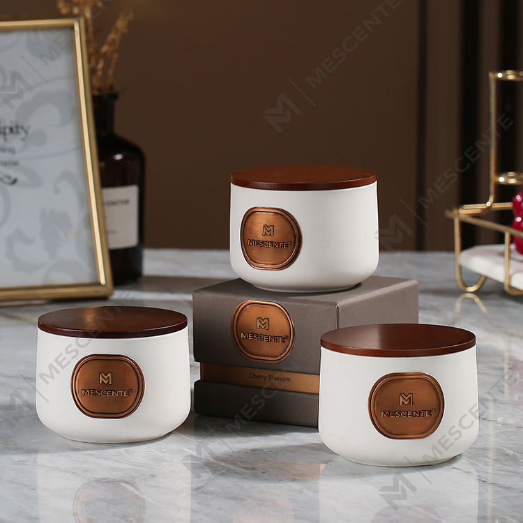 M&Scent lipéad príobháideach criadóireacht tacair bronntanas coinneal céir cnó cócó saincheaptha