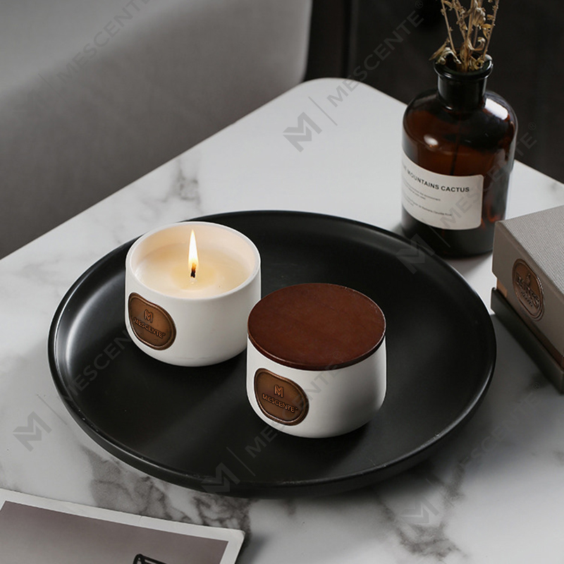 M&Scent lipéad príobháideach criadóireacht tacair bronntanas coinneal céir cnó cócó saincheaptha