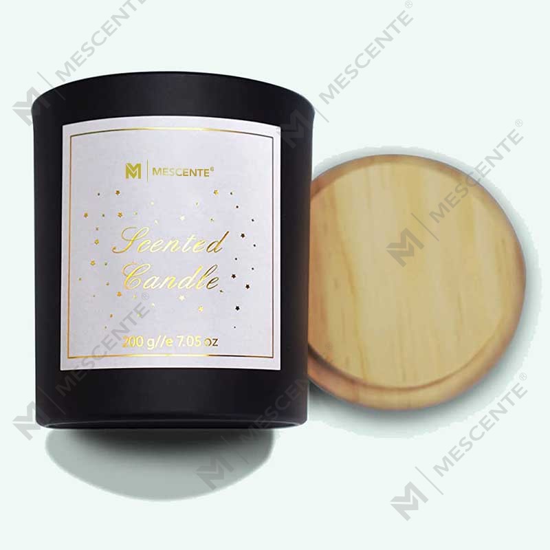 M&Scent Lógó Saincheaptha Buidéal Gloine Criostail Mini Babhta Caife Coinnle Céir Soighe Láidir le Bosca ina Bhulc