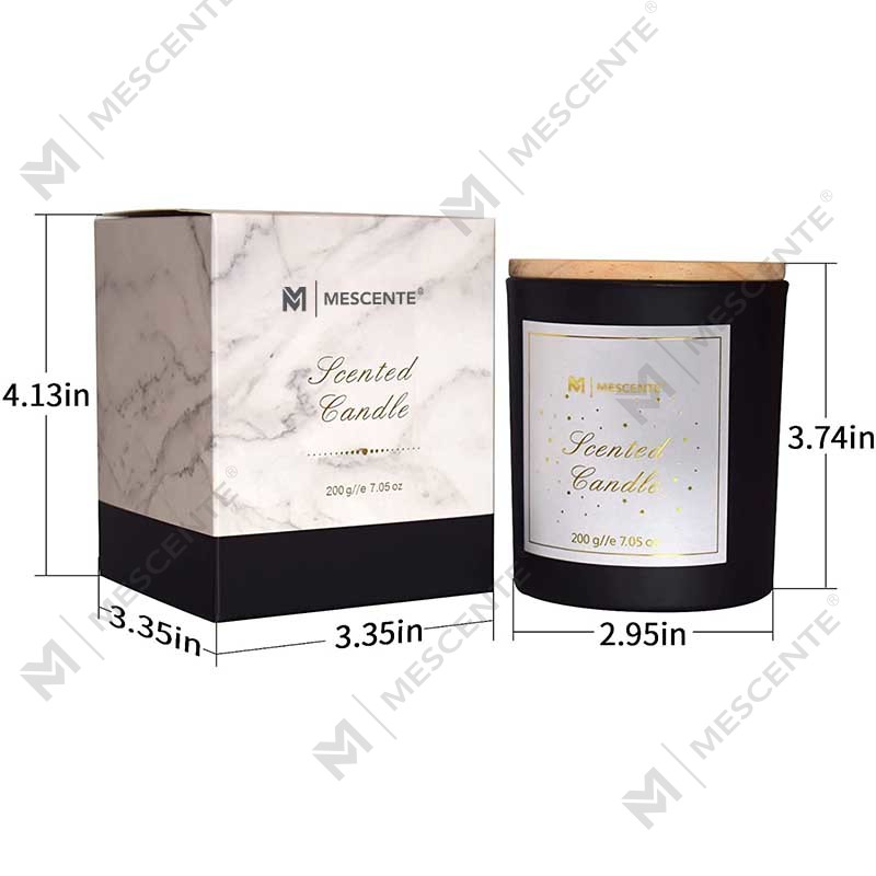 M&Scent Lógó Saincheaptha Buidéal Gloine Criostail Mini Babhta Caife Coinnle Céir Soighe Láidir le Bosca ina Bhulc