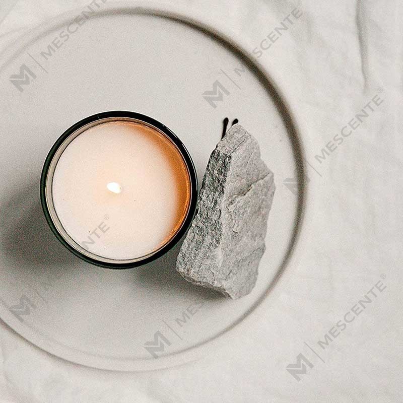 M&Scent Lógó Saincheaptha Buidéal Gloine Criostail Mini Babhta Caife Coinnle Céir Soighe Láidir le Bosca ina Bhulc