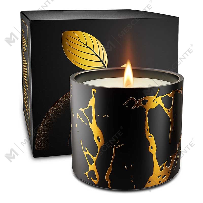 Méid Mór Só Maisiúchán Baile Ceirmeacha Pearsanta Saincheaptha Gránach Óir Próca Coinneal Lámhdhéanta Coinneáin Céir Soighe Socraigh Bronntanais Coinnle Scented