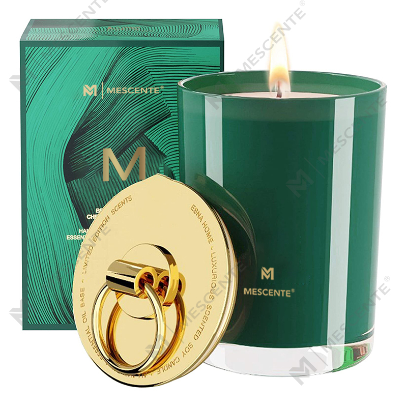 M&Scent Só Bán Céir Soighe Lógó Coinnle Scented Bainise Pearsantaithe, Coinneal Campa an Chustaim
