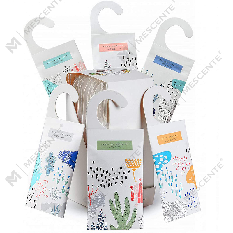 M&Scent Dearadh Nua Saincheap Málaí Sicíní Scentáilte ar Crochta, Sicíní le Scented Wardrobe