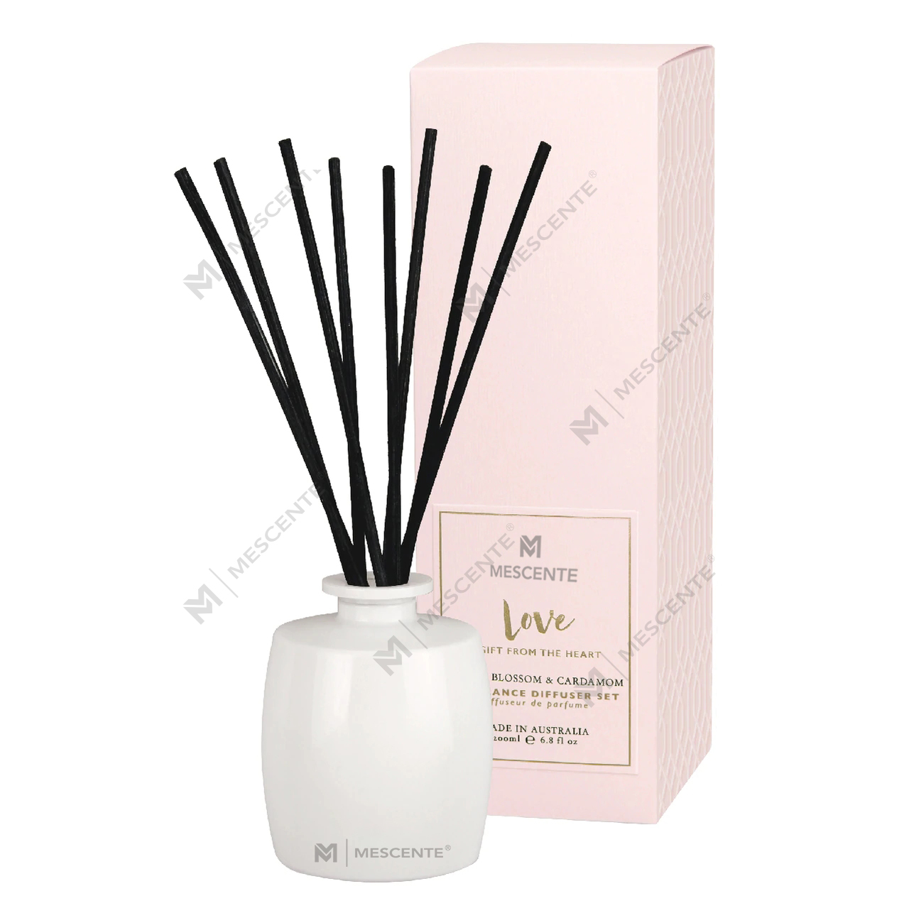 Buidéal Mór Gloine M&Scent Bunriachtanais Baile Bronntanas Giolcach Diffuser Aroma Socraigh Le Bataí RatánComment