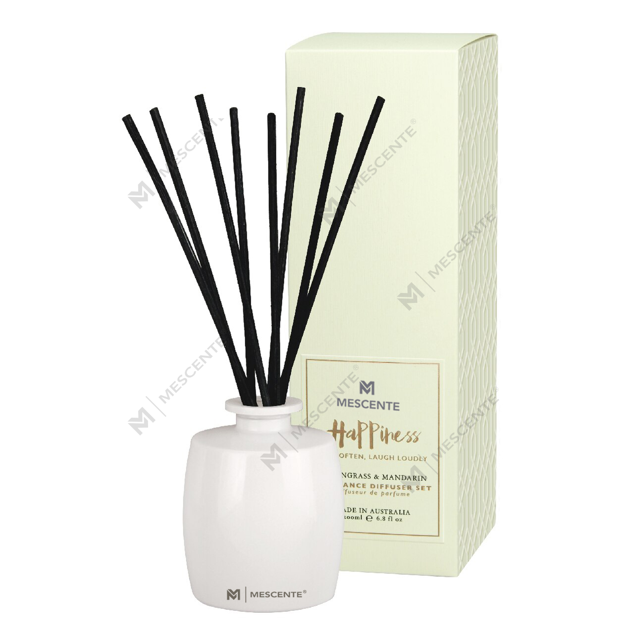 Buidéal Mór Gloine M&Scent Bunriachtanais Baile Bronntanas Giolcach Diffuser Aroma Socraigh Le Bataí RatánComment