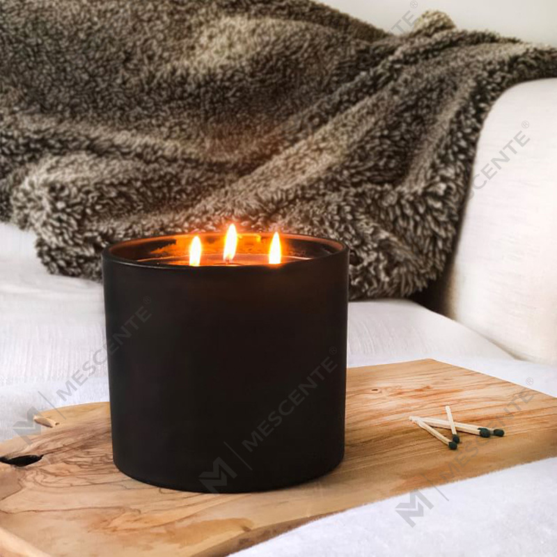M&SCENT Nollag Nádúrtha a Úsáidtear go forleathan Próca Gloine Coinneal Céir Soighe Scented le Bosca Fillte