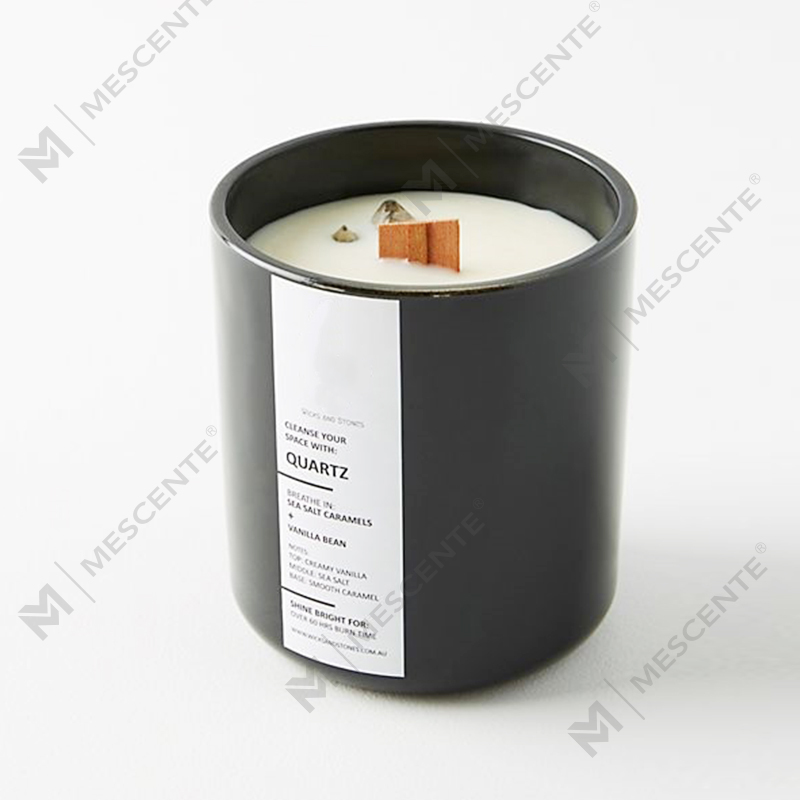 Lipéad príobháideach Mescente tae bán scented soy coinnle I Prócaí