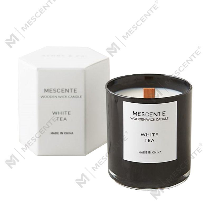 Lipéad príobháideach Mescente tae bán scented soy coinnle I Prócaí