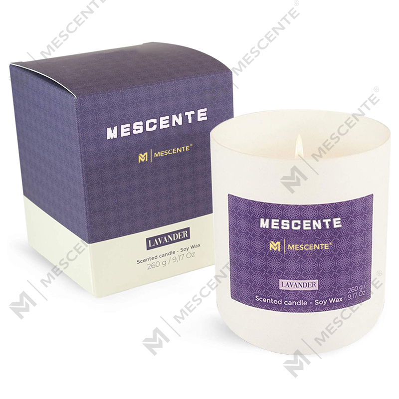 M&Scent Mason Jar Coinnle Mionbhunaithe Soighe, Pacáistiú Só Marmar Coinneal Céir Soighe