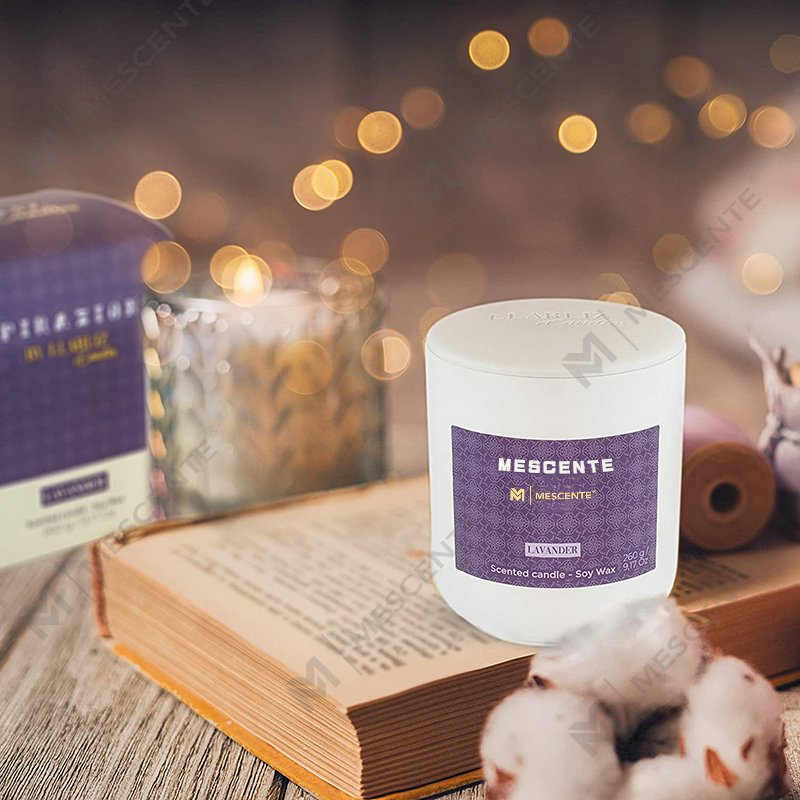 M&Scent Mason Jar Coinnle Mionbhunaithe Soighe, Pacáistiú Só Marmar Coinneal Céir Soighe